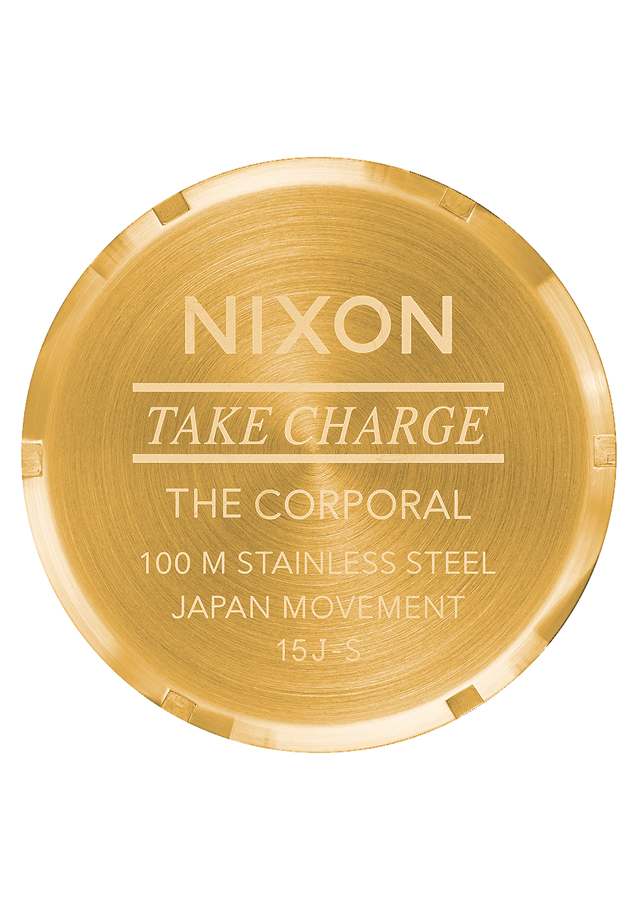 Nixon Mens Corporal Stainless Steel Watch Gold/Indigo