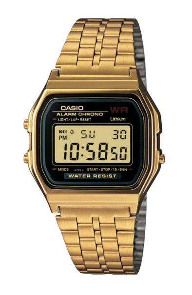 Casio A-159WGEA-1 Black/Gold