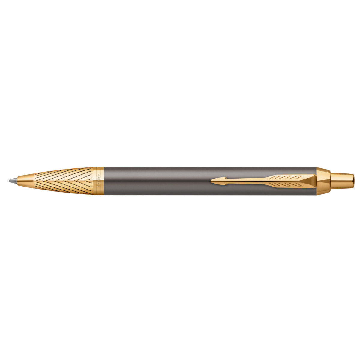 Parker IM Ballpoint Grey Lacquer Gold Cap Pen