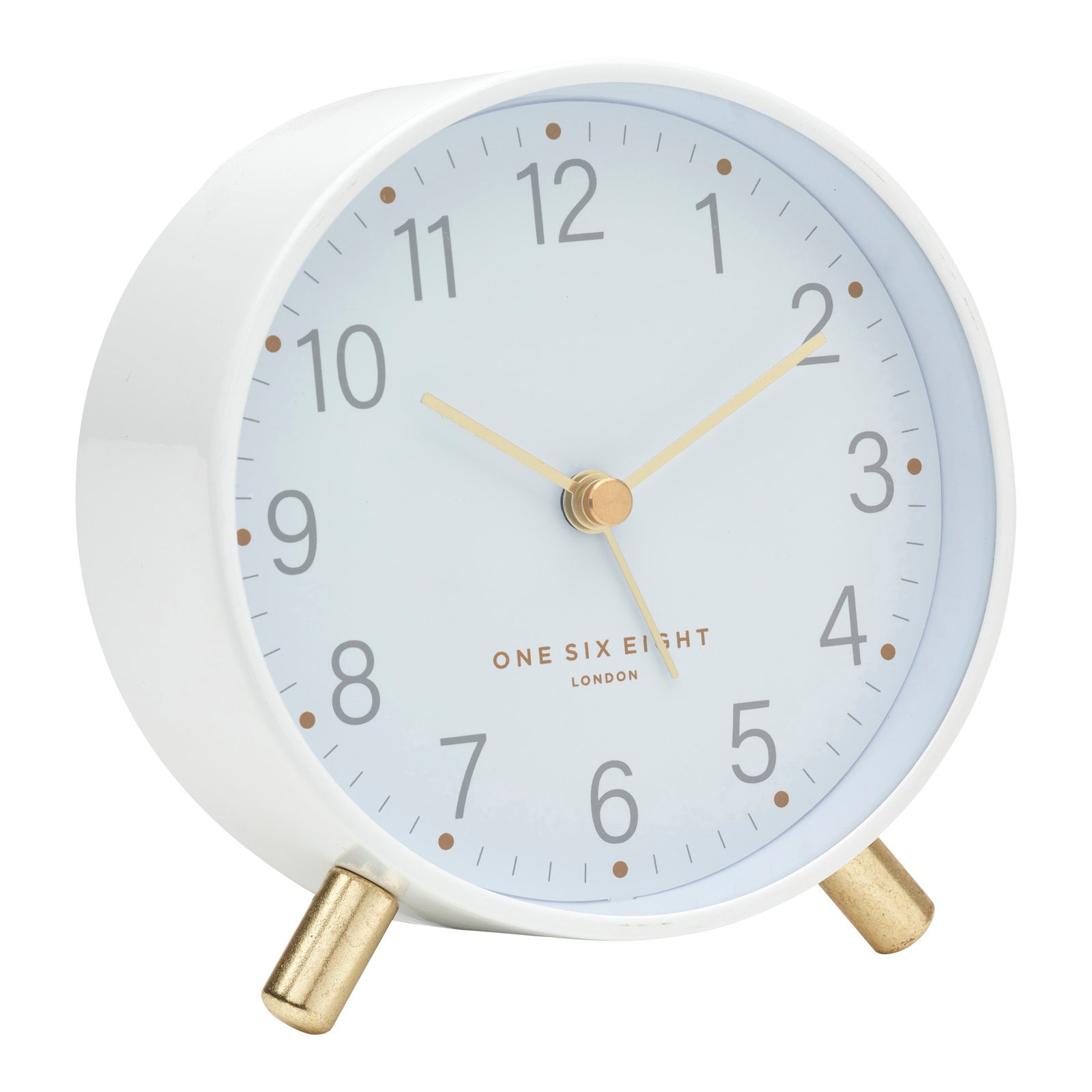 One Six Eight London Maisie White Alarm Clock