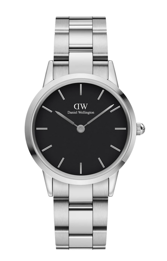 Daniel Wellington Iconic Link Silver Black 40mm DW00100342 Watch