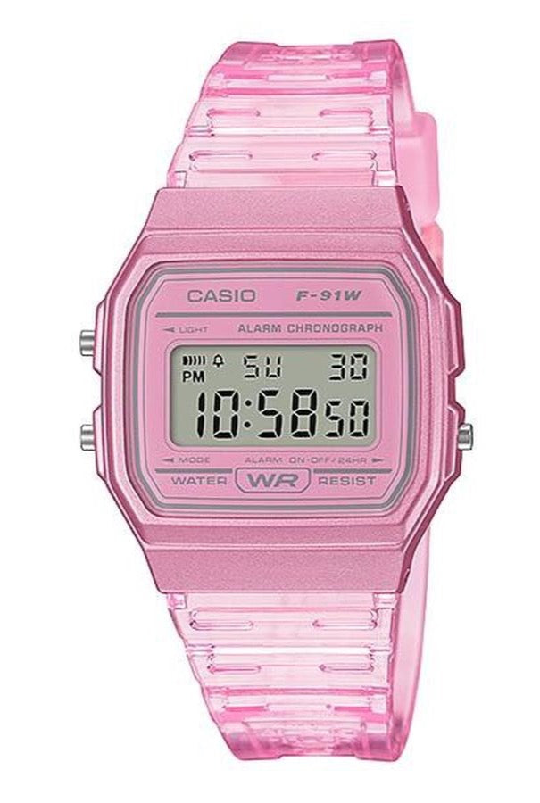 Casio F-91WS-4D Translucent Pink
