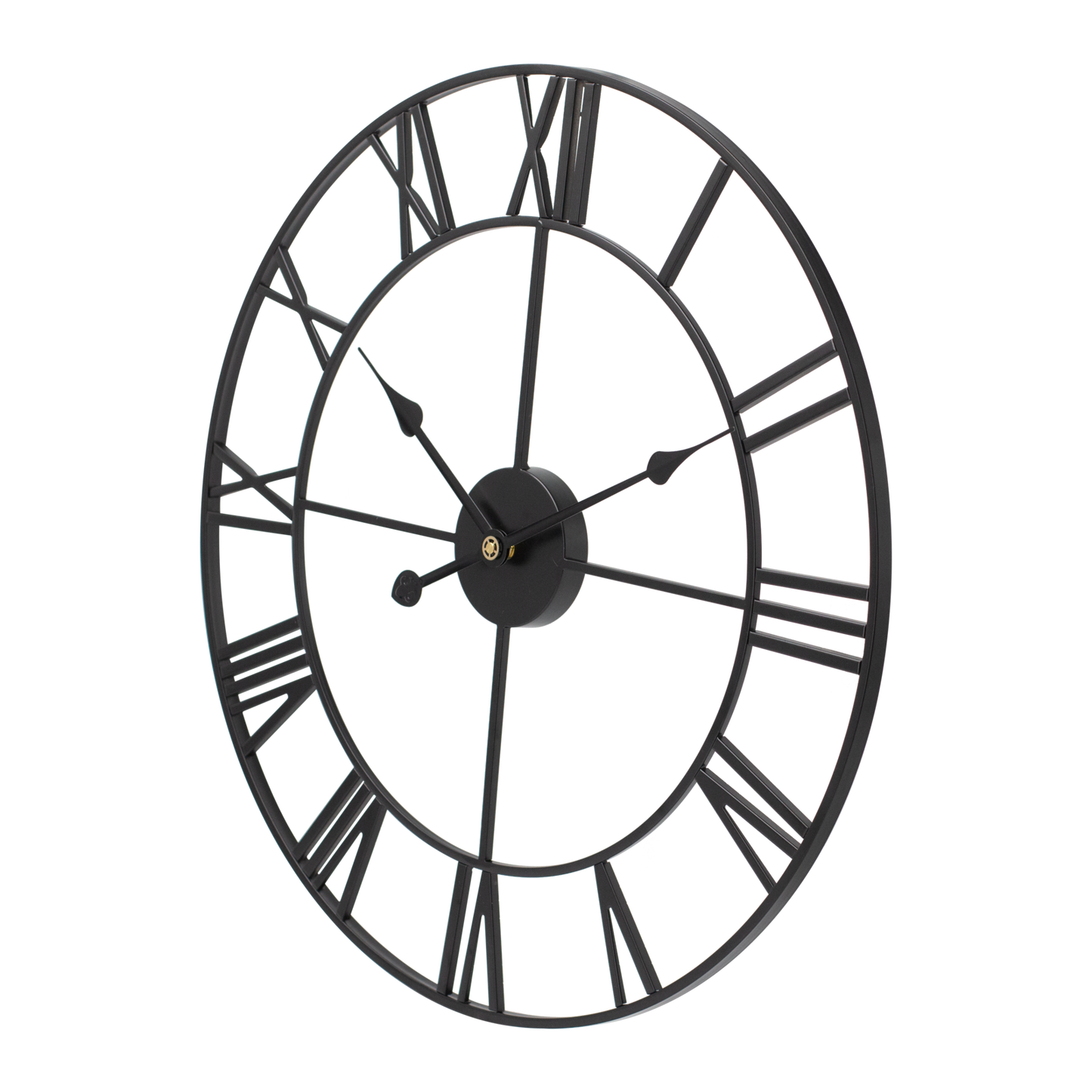 One Six Eight London Karl 60cm Black Frame Silent Wall Clock