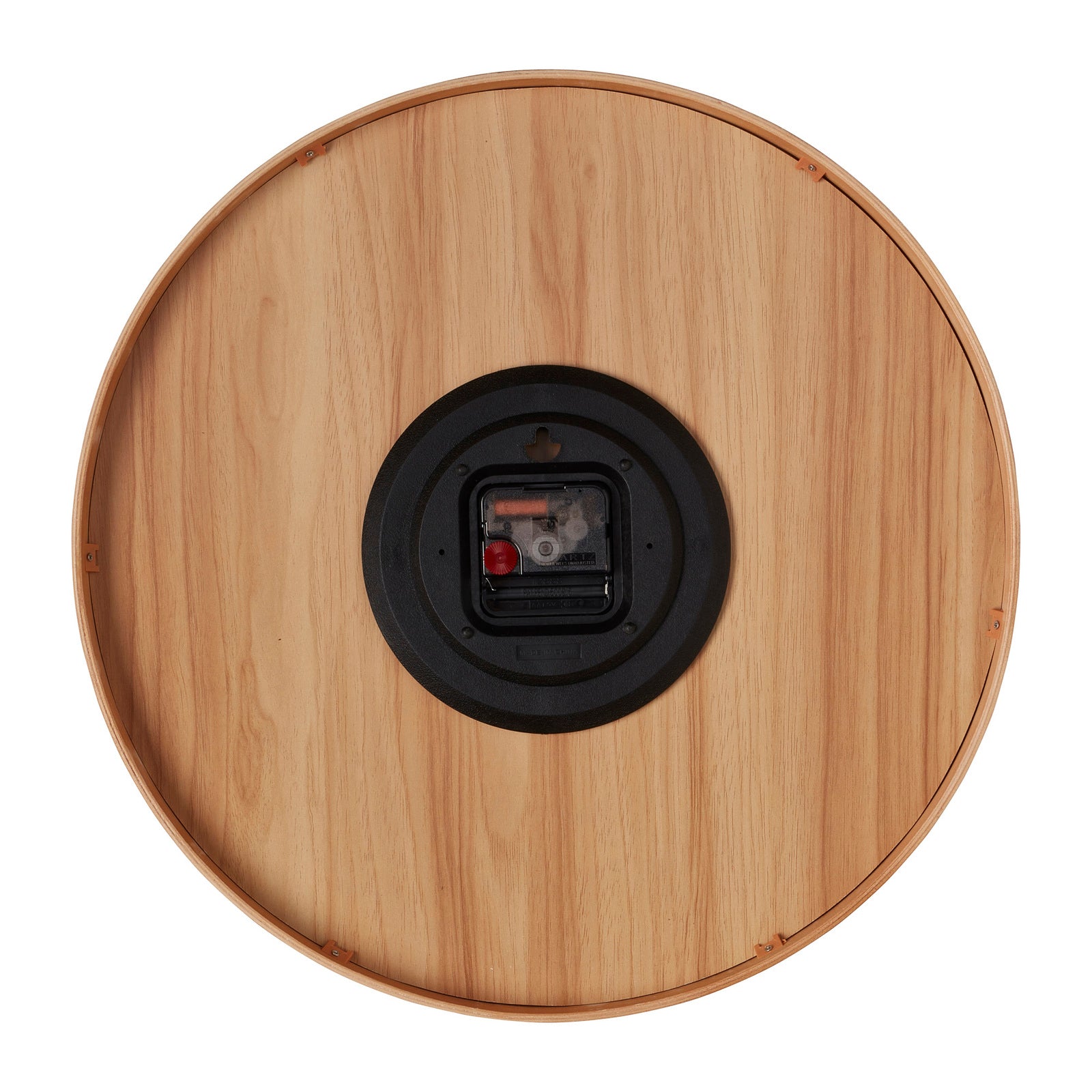 One Six Eight London Olivia 53cm White with Wood Frame Silent Wall Clock