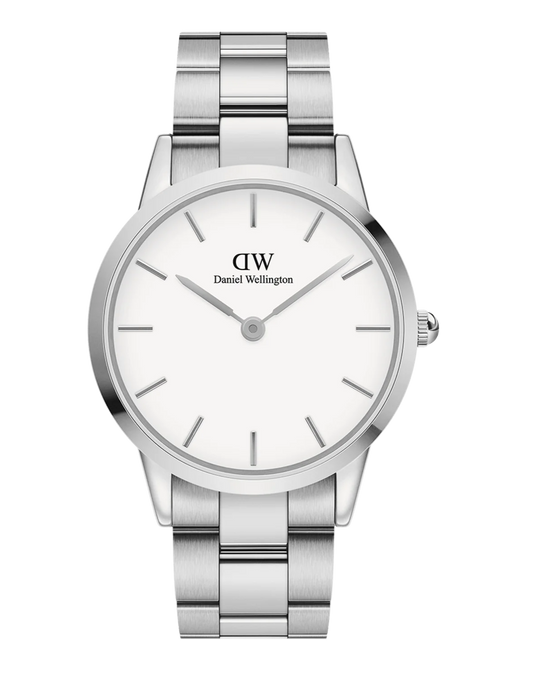Daniel Wellington Iconic Link Silver White 40mm DW00100341 Watch
