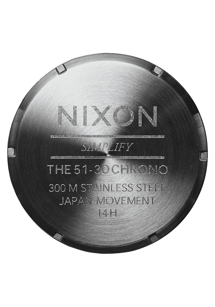Nixon Mens 51-30 Chronograph Watch Black/Rose Gold