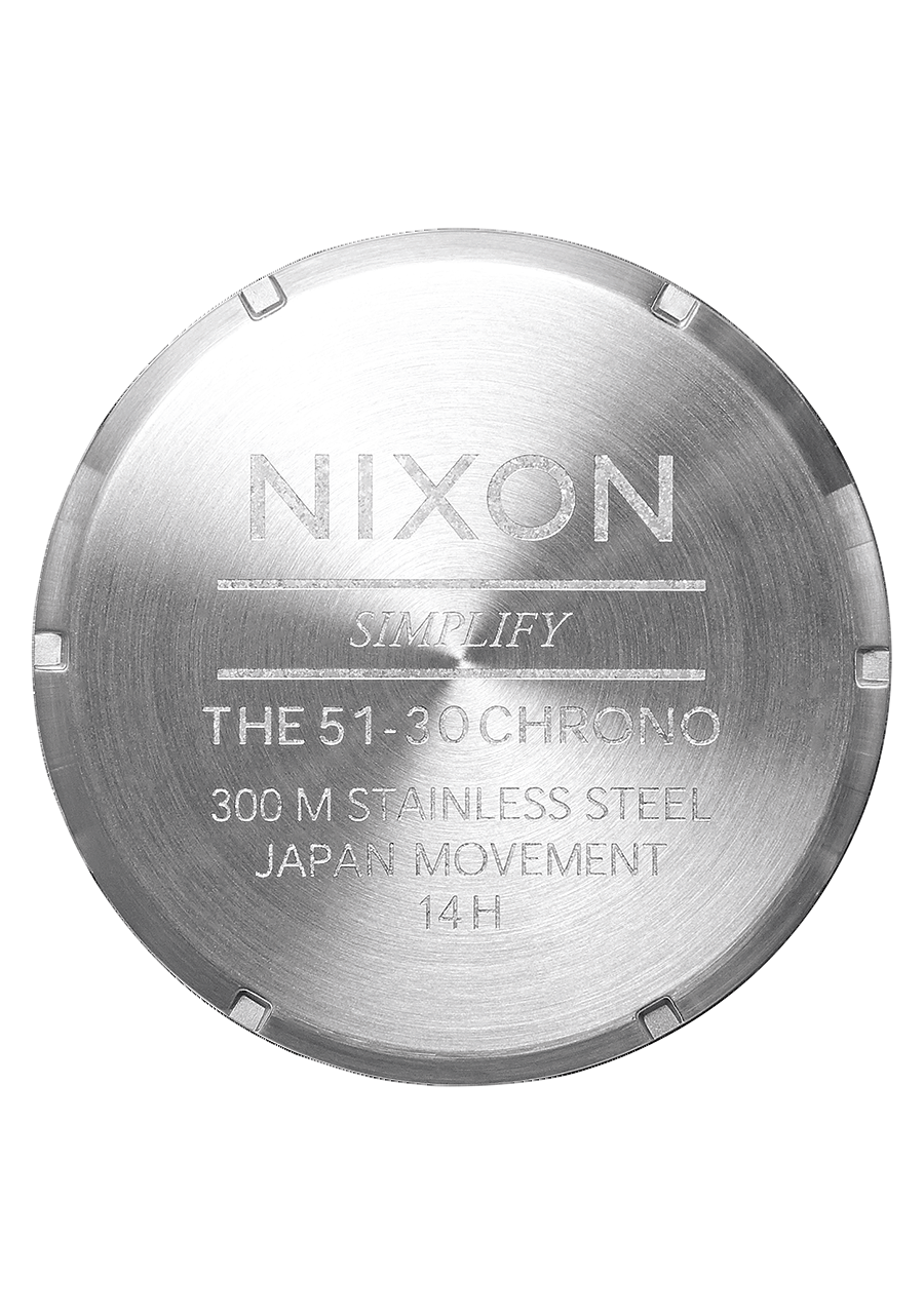 Nixon Mens 51-30 Chronograph Watch Silver/Gold