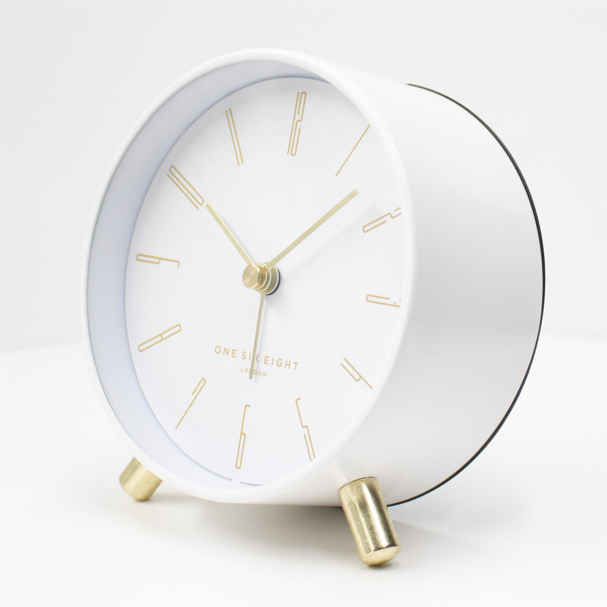 One Six Eight London Maya White Alarm Clock
