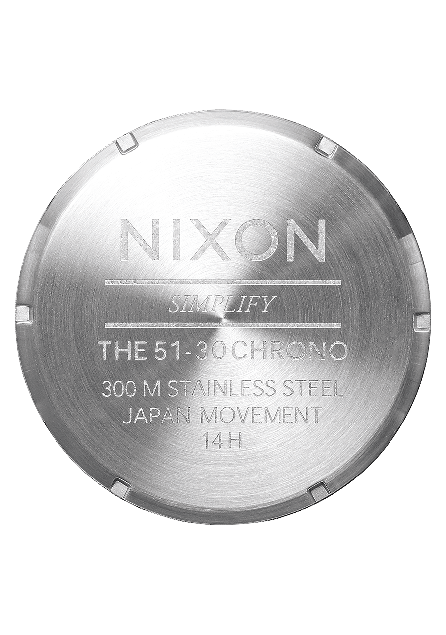 Nixon Mens 51-30 Chronograph Watch Silver/Black