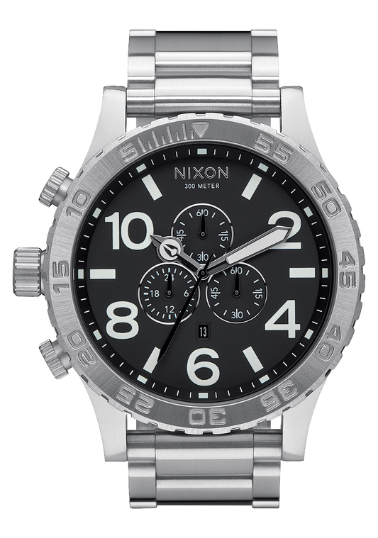 Nixon Mens 51-30 Chronograph Watch Silver/Black
