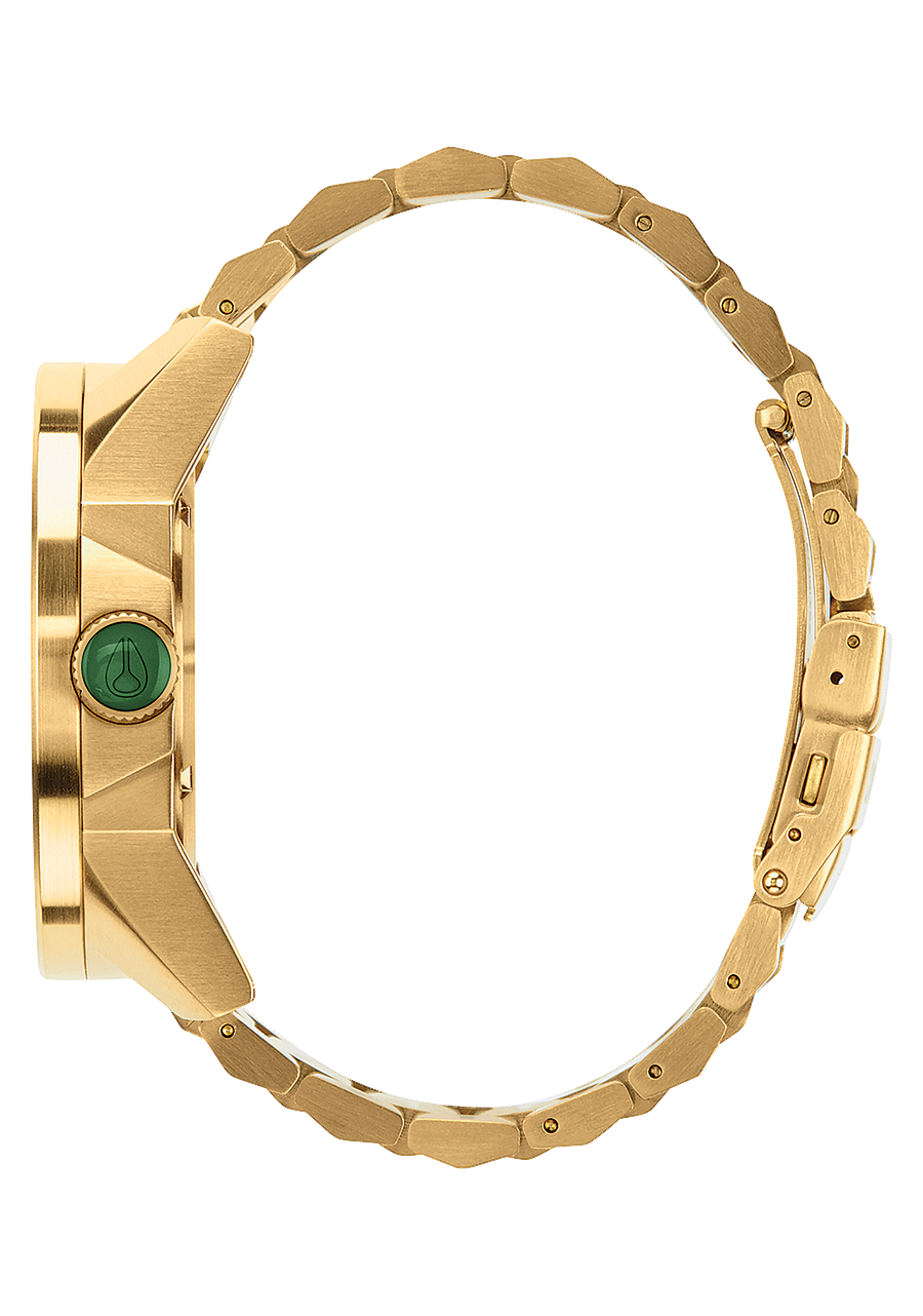 Nixon Mens Corporal Stainless Steel Watch Gold / Green