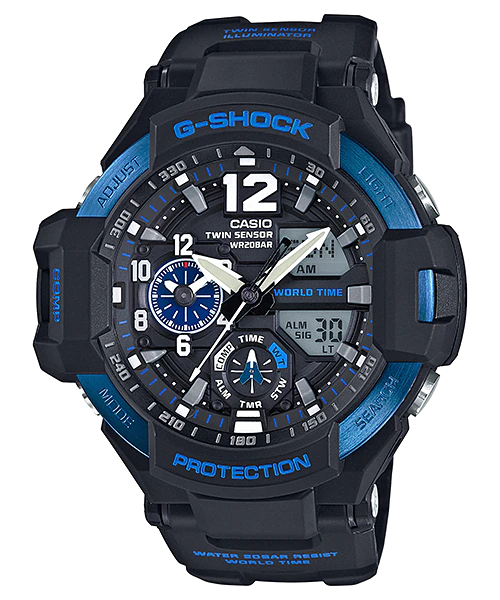 G-Shock Gravitymaster Twin Sensor GA-1100-2B Black/Blue