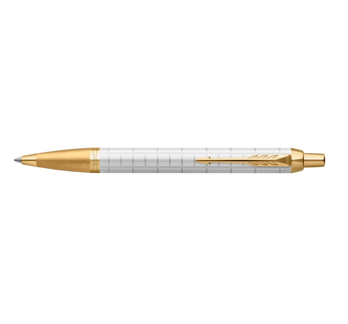 Parker IM Premium Ball Point Pen Pearl Gold Tone