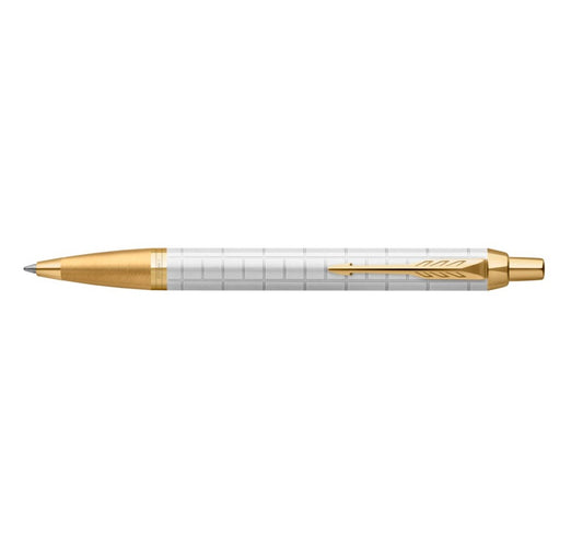Parker IM Premium Ball Point Pen Pearl Gold Tone