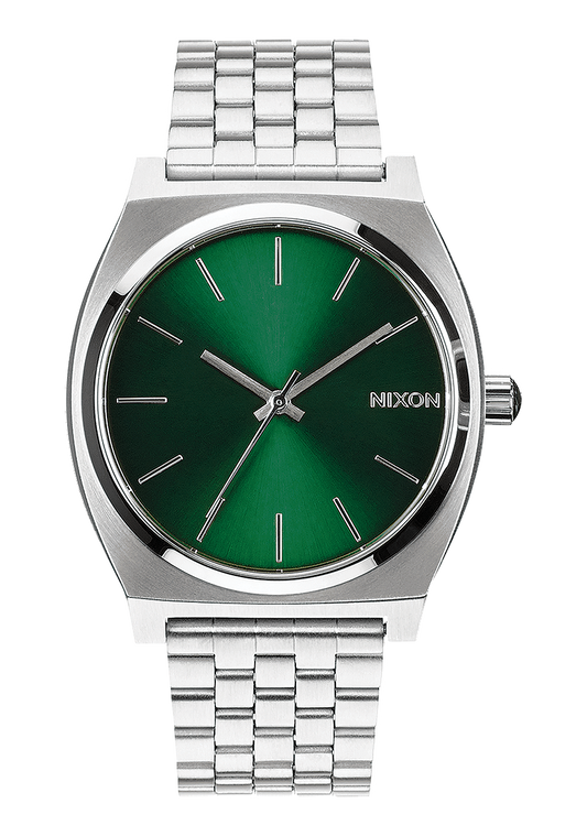 Nixon Mens Time Teller Watch Green/Silver