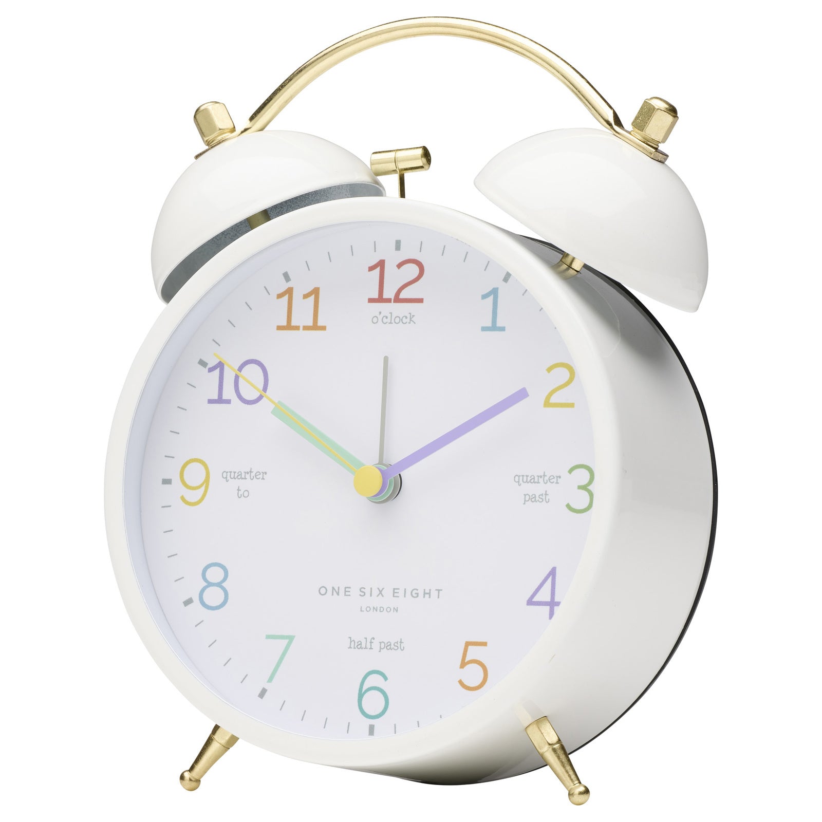 One Six Eight London Learn the Time White Alarm Clock
