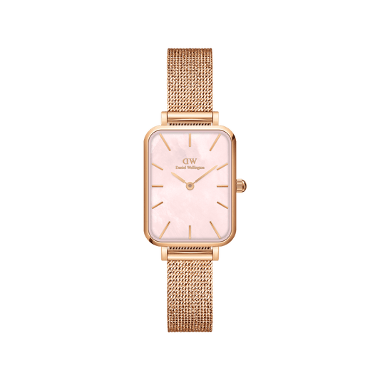 Daniel Wellington Quadro 20X26 Pressed Melrose Rose Gold Mother of Pearl Watch