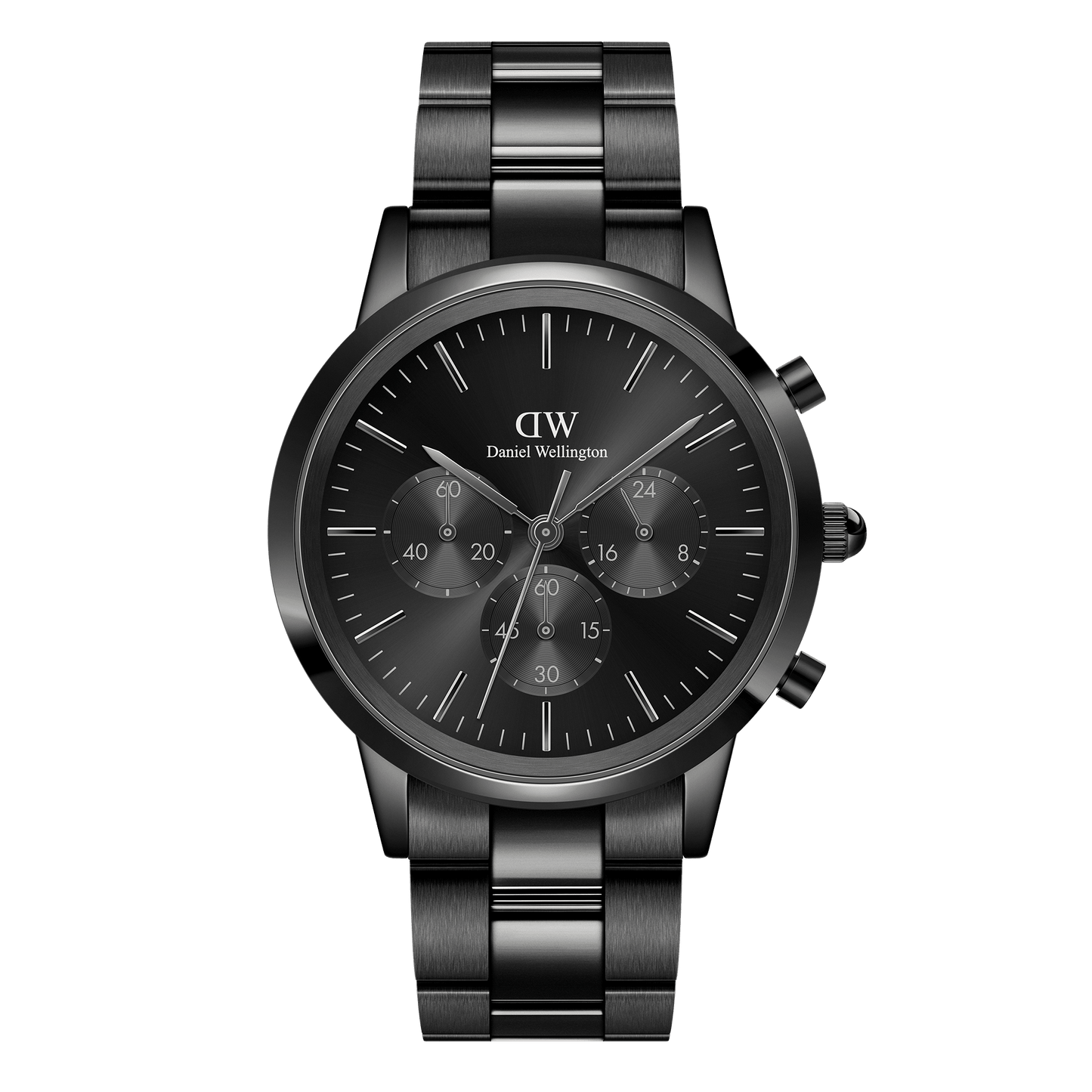 Daniel Wellington Iconic Chronograph 42 Link Black Sunray Watch