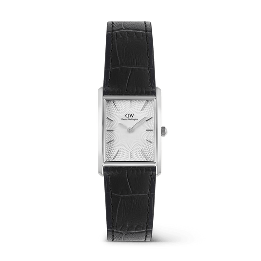 Daniel Wellington Bound Black Crocodile GuillochÃ© Silver