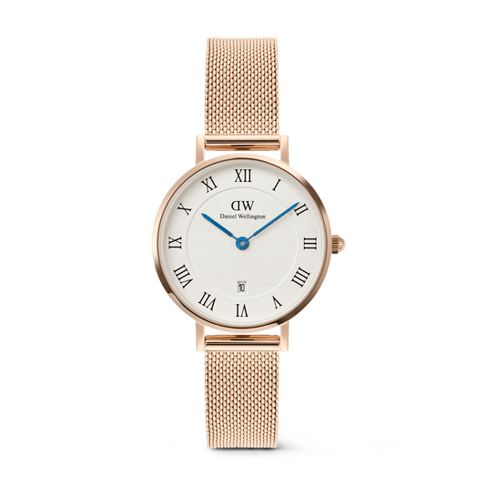 Daniel Wellington Petite Roman Numerals Date Rose Gold