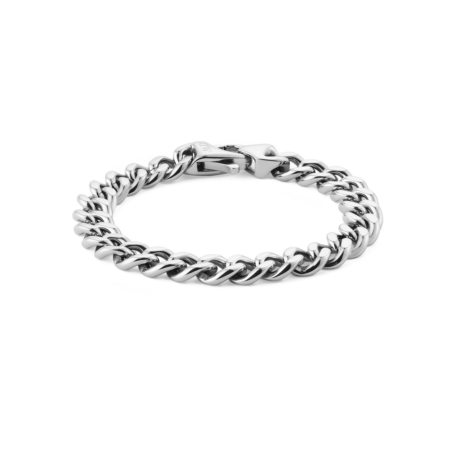 Daniel Wellington Ellipse Cuban Chain Bracelet Silver