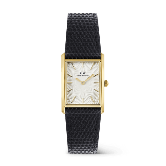 Daniel Wellington Bound Black Lizard GuillochÃ© Gold